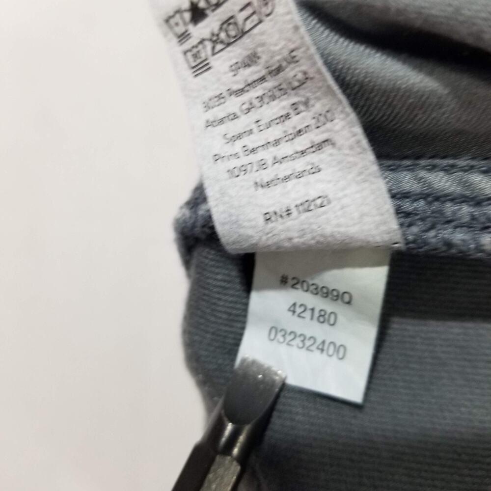 Spanx Pants XL Gray Stretch Twill Cropped Straight Leg Pants Pockets 20312R - Picture 6 of 11